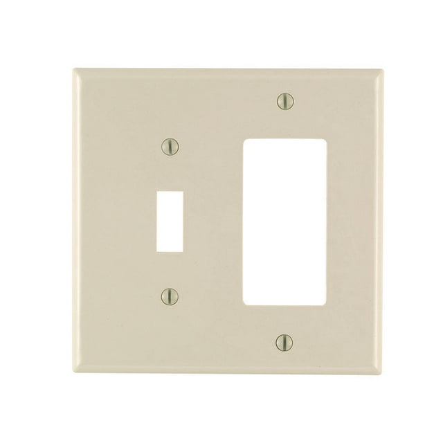Plato de pared Leviton Almond, 2 bandas, de nailon, decorador/conmutador