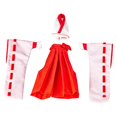 thumbnail image 2 of FashionCha Action Figure Dress 1/12 Scale Miniature Miko Outfit 1 12 Figure Witch Uniform Clothes Accessories Cloth Material for Doll Customization Suitable for Home Display Collecting Red, 2 of 7