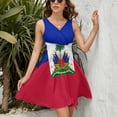 thumbnail image 3 of Haiti Flag Sleeveless Dress Women Summer Evening Dresses Ladies Sundress, 3 of 7