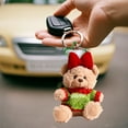 thumbnail image 4 of Gumesh Christmas Teddy Bear Keychain , Matching Car & Backpack Pendants, Adorable Festive Gift for Jingle Bell Details, 4 of 6