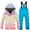 f#284Light Blue361, variant on Kids Girls Ski Winter Water Windproof Thermal Snowsuit Long Sleeve O-Neck Jacket Pants Outfit Cold Weather Outdoor Activities Birthday Santa Elk Clothes Sets