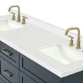 thumbnail image 3 of Ariel Hamlet 67 Inch Double Rectangle Sink Vanity With White Quartz Countertop W/ 1.5 Edge In Midnight Blue, 3 of 11