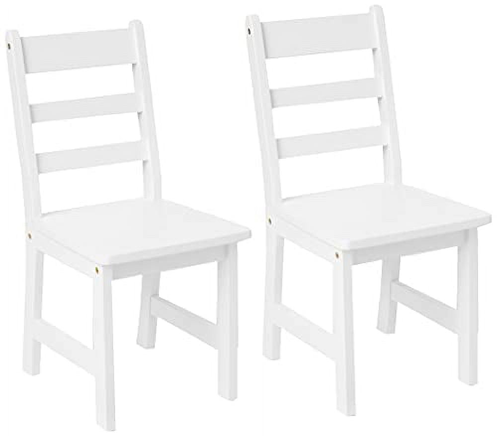 Lipper International 524W Child's Round Table and 2-Chair Set, White