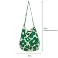 thumbnail image 2 of Ocio Flor Bolso de hombro Flor Bolso tejido simple Gran capacidad, 2 of 9