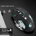 thumbnail image 5 of Souris de Jeu Rechargeable Sans Fil Silencieuse LED USB Optique pour PC Périphériques d'Ordinateur Blanc, 5 of 5