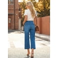 thumbnail image 5 of DOKOTOO Women's Wide Leg Jeans Trendy High Waist Stretchy Straight Leg Baggy Loose Denim Ankle Pants with Big Pockets (Plus Sizes Available), 5 of 9