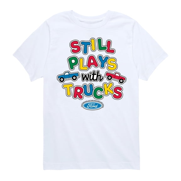 Ford - Still Plays With Trucks 1995 F150 - Youth Boys Short Sleeve Graphic T-Shirt