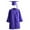 Purple, variant on oqasdz GraduationMall Kindergarten Graduation Cap Gown Stole Package with Tassel Solid Color Bachelor Stage Performance Size 4-5 Y