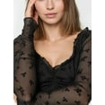 thumbnail image 3 of Floral V-Neck Fitted Mini Dress, 3 of 6