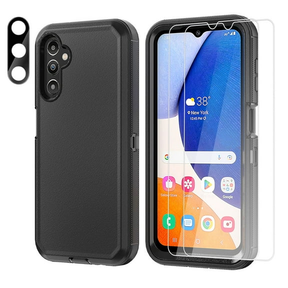 Aggxpf for Samsung Galaxy A54 5G Phone Case with Screen Protector & Camera Lens Protector, Full Body Protection Phone Cover, Black