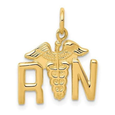 Finest Gold 14K Rn Registered Nurse Charm