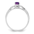 thumbnail image 2 of 925 Sterling Silver Amethyst Ring Birthstone February Gemstone, 2 of 6