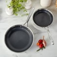 thumbnail image 3 of Henckels Paradigm Ceramic Stainless Steel Dual Performance 2Pc Fry Pan Set, 8-Inch and 10-Inch, 3 of 7