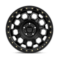 thumbnail image 3 of Kmc Km545 Trek 17X9 6X139.7 -12Et 71.5Cb Satin Black Wheel, 3 of 3