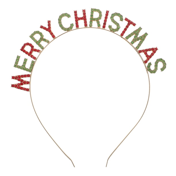 KAKOWELY 1 diadema con letras para niña, accesorio para el pelo para fiestas navideñas y festivales.