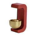 thumbnail image 2 of Timbre de puerta perfecl Campana Decoración de puerta Timbre de entrada de metal Rojo, 2 of 8