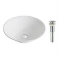 thumbnail image 2 of Kraus KCV-143-CH Elavo Round Vessel 1 Bowl Sink with Pop-Up Drain White/Chrome, 2 of 2