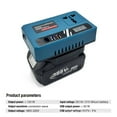 thumbnail image 6 of Intelligent lithium Battery Inverter 18-21V Dual USB Interface DC5V Power Supply 220V/Type-C Fit De*walt 20v battery, 6 of 8