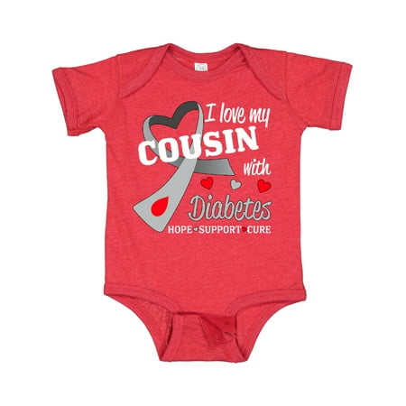 

Inktastic I Love My Cousin with Diabetes Gift Baby Boy or Baby Girl Bodysuit