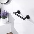 thumbnail image 2 of Toallero para baño, toallero adhesivo montado en la pared, 30cm, acero inoxidable SUS304, toallero negro mate JM, 2 of 5