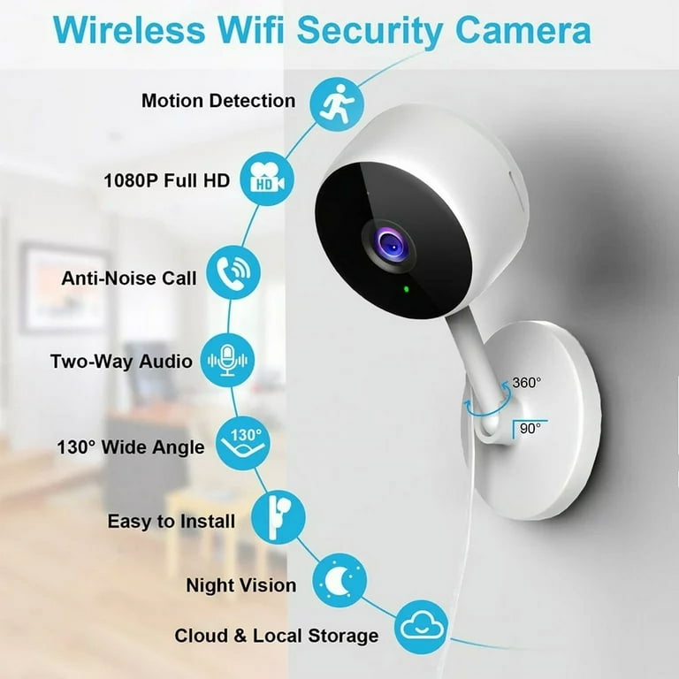 Cámara interior, cámaras litokam para seguridad en el hogar con visión  nocturna, cámara para mascotas con aplicación de teléfono, cámara de  seguridad