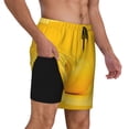 thumbnail image 3 of Haiem Yellow Lemon Men'S Quick-Dry Swim Trunks: Comfortable Beach Shorts With Mesh Lining And Pockets - Ideal For Swimming And Sunbathing Small, 3 of 9