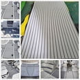 thumbnail image 2 of Eluto EVA Foam Faux Teak Boat Decking Sheet 94.5" x 17.7" x 0.24" Thick Non-Skid Self-Adhesive for Marine Yacht RV Swimming Pool Garden Boat Flooring Sheet Grey, 2 of 7