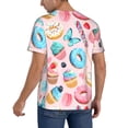 thumbnail image 2 of KLL Cupcakes and Donuts for Men's Baseball Shirts,Short Sleeve Casual Shirts Button Down Shirt for Men Beach Summer Wedding Shirt-4X-Large, 2 of 7