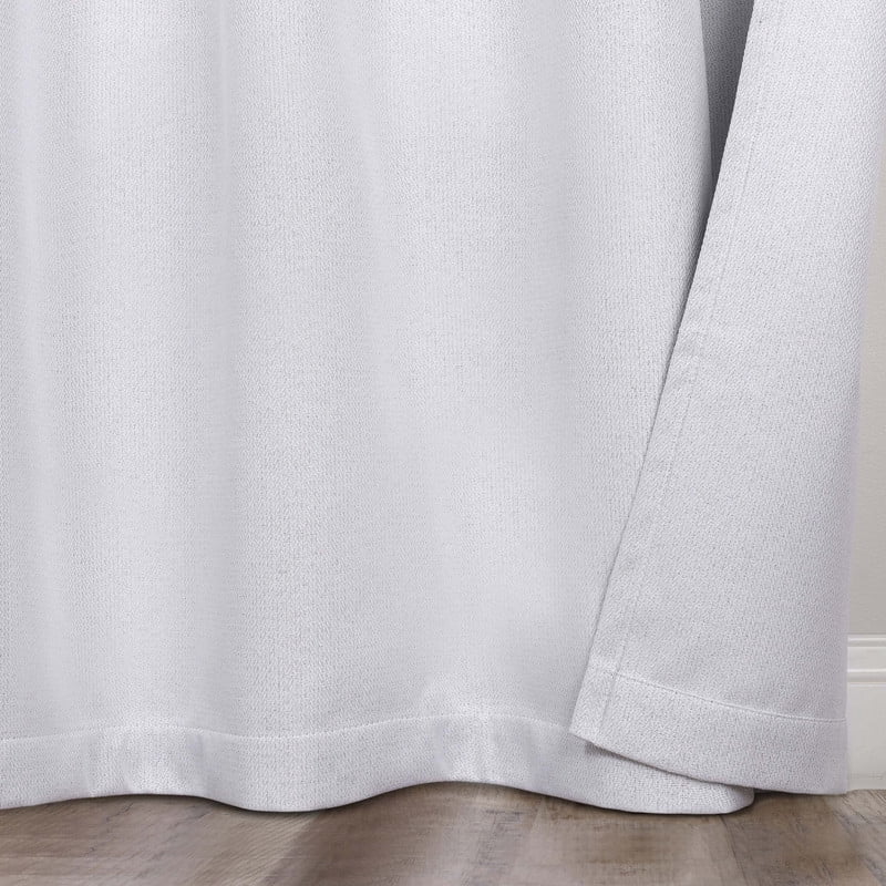 Superior Nyan 100% Blackout Curtains Set of 2, Grommet Header Curtain Panel Pair, Platinum, 52"W x 84"L