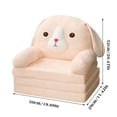 thumbnail image 2 of LKWLPD Sofá plegable para niños, sillón con respaldo, 2 en 1, abatible, para sala de estar, dormitorio, bonito sofá de felpa con dibujos animados para bebés, niños y niñas, sin relleno, 2 of 4