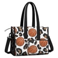 thumbnail image 2 of Teacher Tote Bag,White Leopard Basketballs Pattern Teacher Utility Tote Bag,Large Work Tote Bags for Women with Multiple Pockets,Top Zipper Closure,13.8x10.6x6.7 Inch, 2 of 5