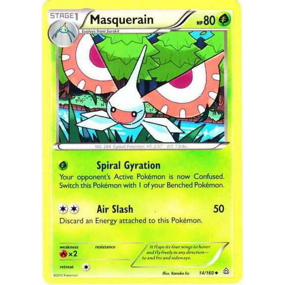 Pokemon Primal Clash Uncommon Masquerain #14