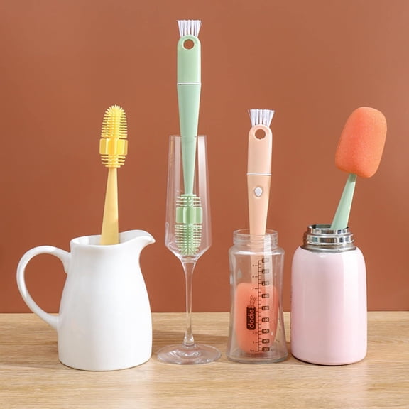 Clearance! Cleaning Brush 4 in 1 Cup Lid Cleaning Brush Portable Multipurpose Bottle Cleaner Brush Sets Household Mini Cleaner Brush Set for Cups Lids Bottle , 1*Cleaning Brush