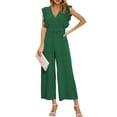 thumbnail image 1 of Mono de mujer con cinturón, mono con escote en V, pantalones, mono con escote en V, monos sin mangas, mayor durabilidad, 1 of 7