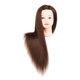thumbnail image 2 of Cabeza de maniquí para peinar el cabello, cabeza de muñeca para teñir el cabello, cabeza de maniquí de cosmetología para peinar el cabello. Marron oscuro, 2 of 9
