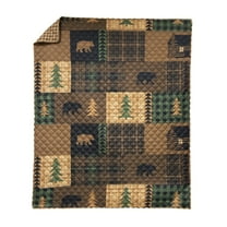 Your Lifestyle by Donna Sharp Brown Bear Cabin Microfiber Throw