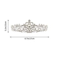 thumbnail image 4 of MasteelfCA 1 Pce Couronne de Mariage en Strass Coiffe de Mariée Diadème de Mariage pour Fille, 4 of 8