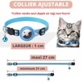 thumbnail image 4 of Collier pour Chat, Accessoire Compatible avec Pomme, Collier avec Boucle de Sécurité Anti-Étrangulation pour Chatons, Chats et Petits Chiens, GPS Cat Airtag Non Inclus, 4 of 4