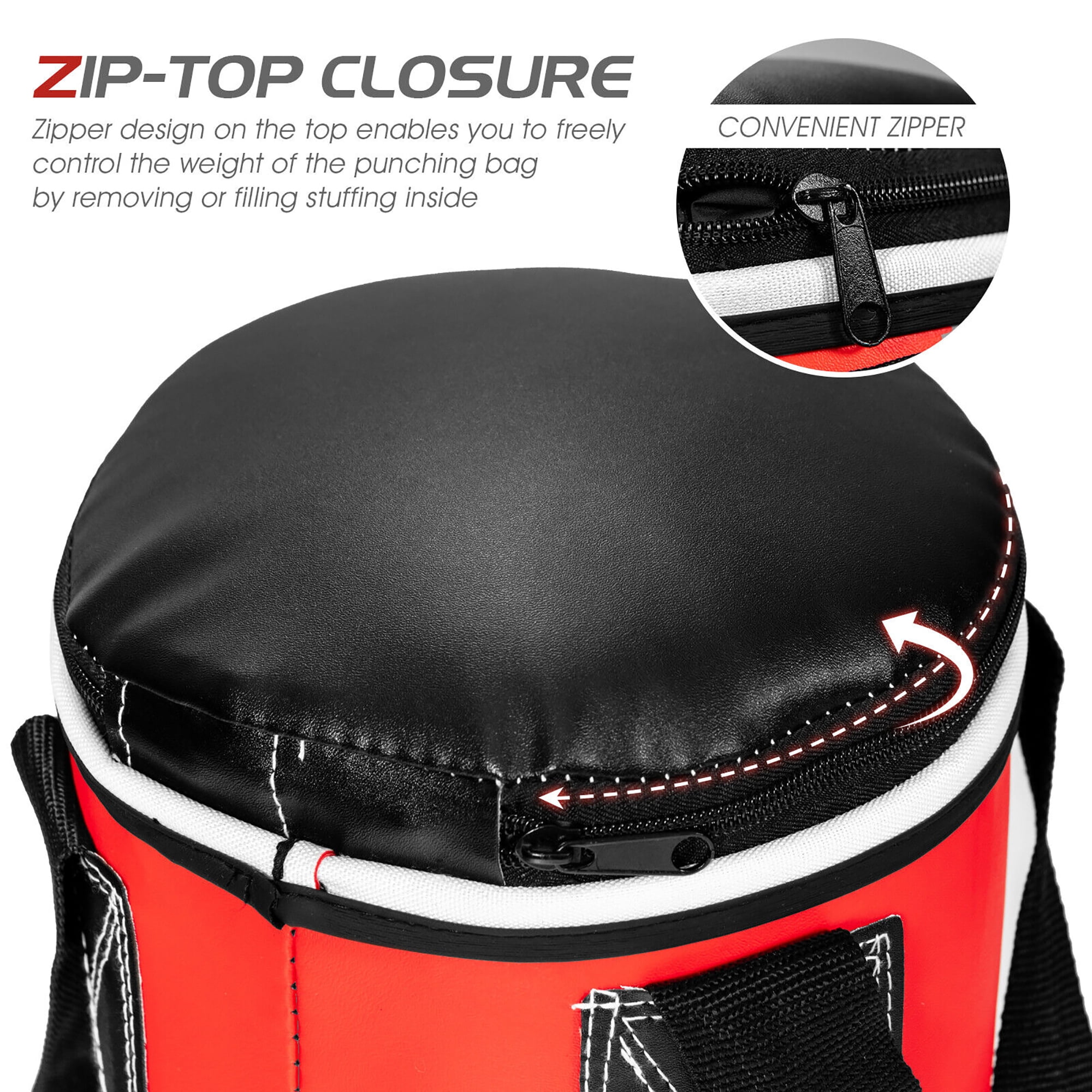 Gymax 11Lbs Kids Punching Boxing Bag Set w/ Hand Wraps Punching Gloves Bag Hook Hanging