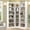 7 Tiers, White, variant on ModFurne 71" Tall Bookcase, 6-Tier Curved Double Row Bookshelf, 12-Cube Freestanding Corner Bookcase Display Cabinet for Living Room, Home Office, White