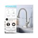 thumbnail image 2 of APPASO Patented Kitchen Faucet with Pull Down Sprayer and Soap Dispenser - Single Handle Stainless Steel Brushed Nickel High Arc Pull Out Kitchen Sink, 2 of 5