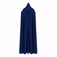 thumbnail image 4 of UTSJKR Mens Pleated Hooded Cape Cloak, Front Split Full‑Length Outer Robe, Lightweight Flowy Garment for Cosplay, Halloween and Vintage Themed Party Occasions Navy, 4 of 6