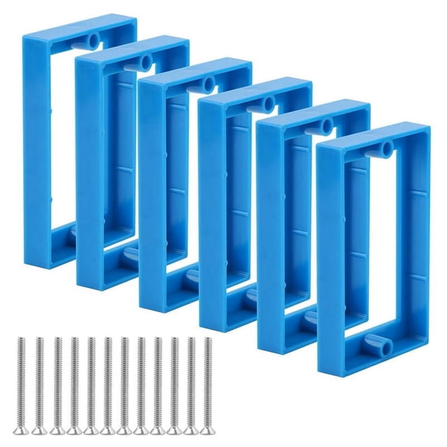 6 Pcs Rallonges de Prise Simple 1/2 Po, avec Vis, Rallonge de Prise Électrique pour Boîtier Électrique