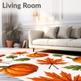 thumbnail image 2 of ODIKA 4'x6' Machine Washable Non-Slip Area Rug, Enchanted Autumn Gourd Washroom Floor Decoration High Traffic Rug with Pad, Orange, 604780, 2 of 8