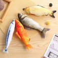 thumbnail image 2 of Jouet Chat Drôle Poisson en Peluche simulation Fournitures Chat Menthe, 2 of 7
