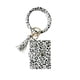 thumbnail image 1 of sweethay LLavero de de leopardo para puerta de coche y hogar, llavero con borla, cambio de tarjeta de crédito, monedero, llavero de mano y Ropa, zapatos y accesorios Miscelánea leopardo blanco sweethay AP014037-01, 1 of 6