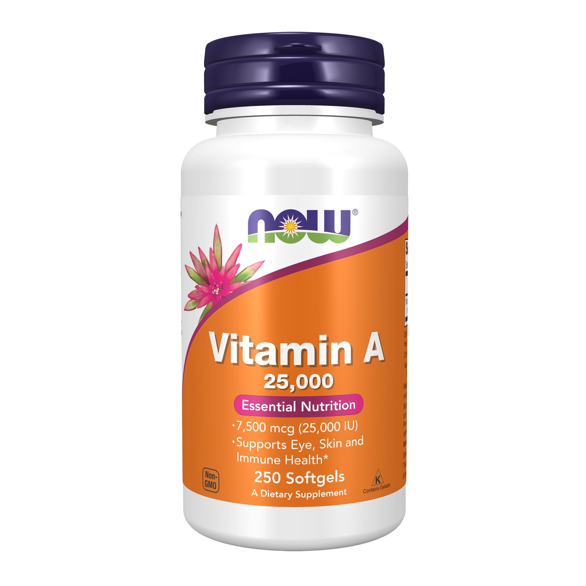 [2個セット] ナウフーズ ビタミンA サプリメント 25,000IU 250粒 Now Foods Vitamin A 約8ヶ月分 ソフトジェル
