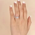 thumbnail image 5 of solitaire jewels 1.3CT Oval Moissanite 3 Stone Engagement Ring For Women, 14K White Gold, 5 of 6