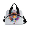 thumbnail image 2 of Lunch Bag Portable Crossbody Meal Bag Cooler Bag Insulated Lunch Bag Food Bag Handheld & Crossbody Design Color Art Cool Tiger, 2 of 6
