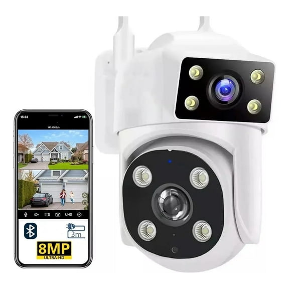 Security Camera 4K Wireless Wi-Fi Outdoor Camera 2.4GHz Indoor Home Camera Security with Spotlight with Infrared Detection Color Night Vision, 2-Way Audio